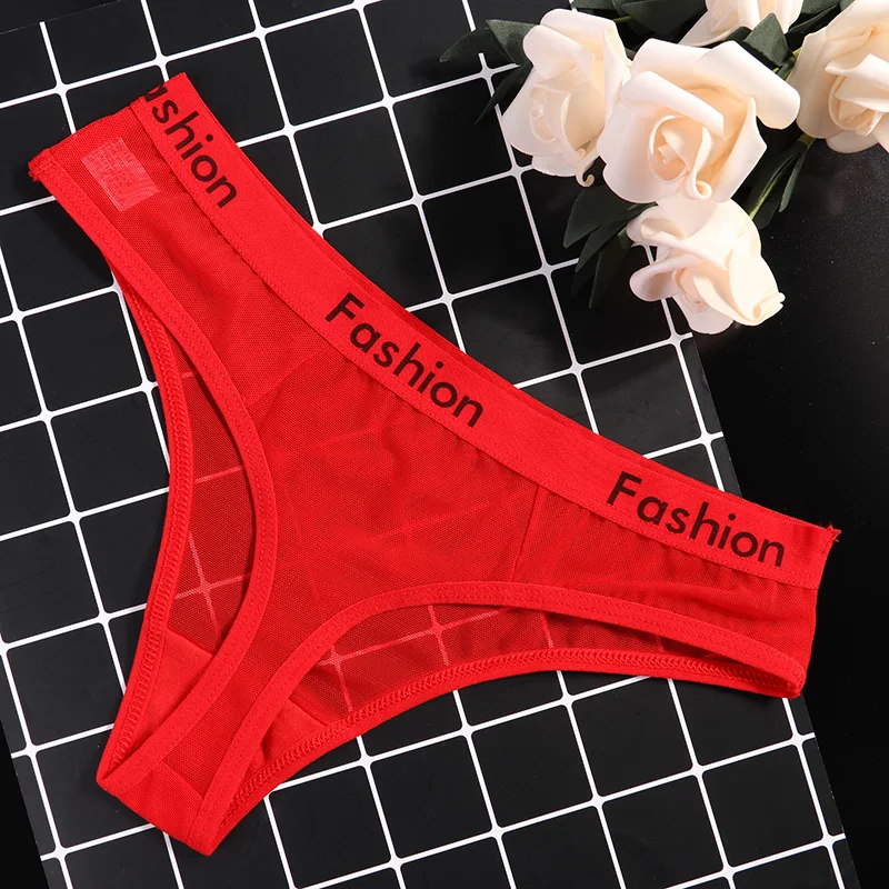 Wrap Design Sexy Ladies Cotton Mesh Transparent Panties Thongs String lingerie Fashion Low-Rise Women Underwear Seamless Briefs