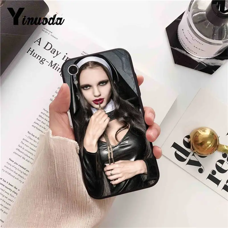 Yinuoda Sister Style Nun Sexy Girl роскошный высококачественный чехол для телефона iPhone X XS MAX 6 6S 7