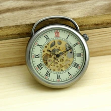Nouveau Arrivent Antique Vintage Hommes Montre De Poche Mécanique Main Vent Montres avec La Chaîne Relogio bolso