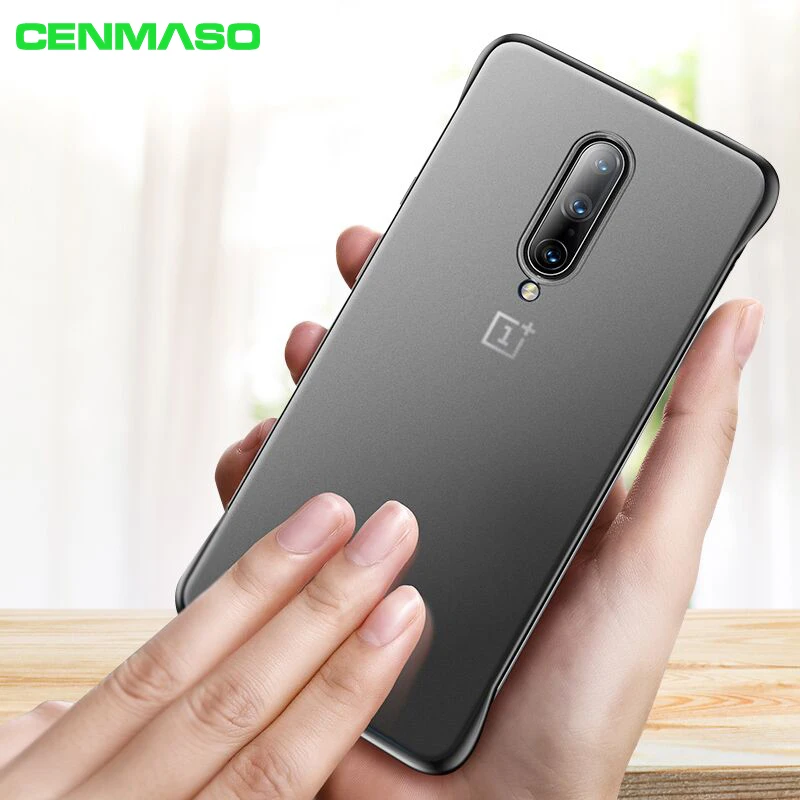 

For Oneplus 7 Pro Case CENMASO Original Finger Ring Frameless Bumper Ultra Thin Shockproof Phone Case One Plus 7 Pro Back Cover