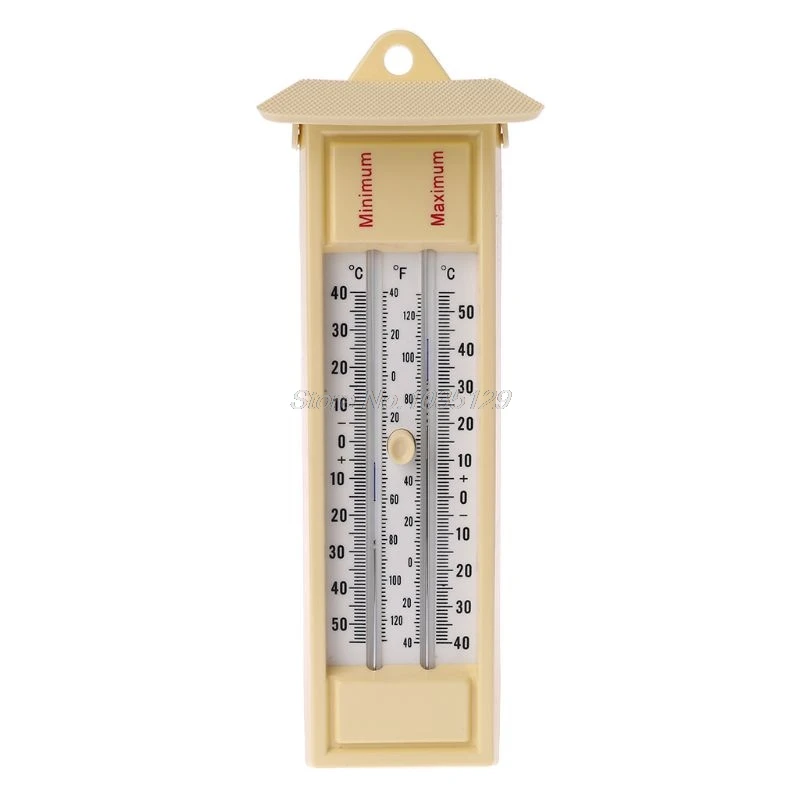 

Maximum & Minimum Thermometer - Indoor Outdoor Garden Greenhouse Wall Temperature Monitor -40 to 50C / -40 to 120F DropShip