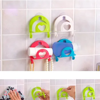 

Suction Type Kitchen Sponge Holder With Dual Hooks Wall Mounted Home Kitchen Sundries Holder Tools 4 Colors