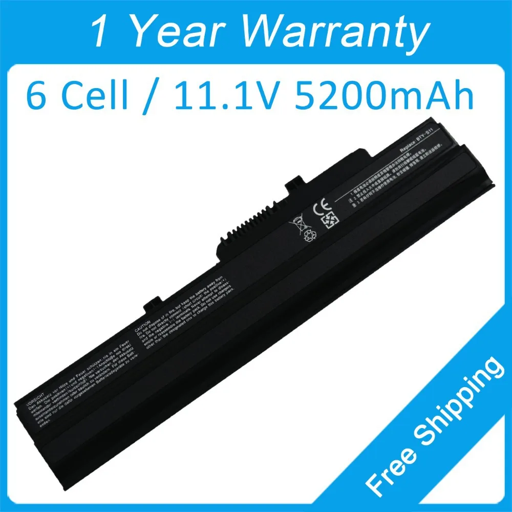 

New 6 cell laptop battery for MSI Wind U270 L1350 L1300 U90X U100X U100W BTY-S11 957-N0XXXP-103 957-N0XXXP-115 free shipping