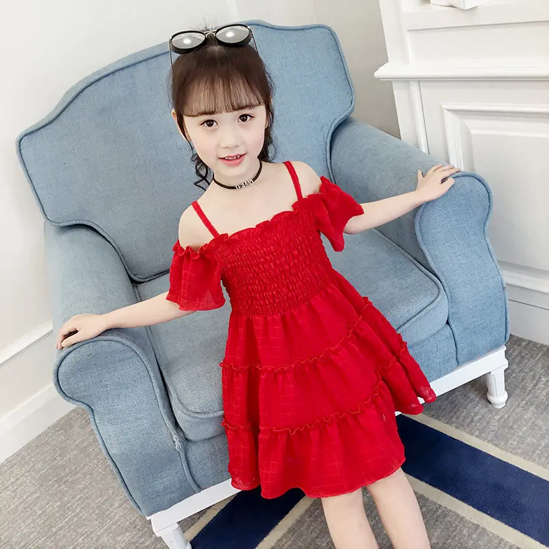 

Girls Dress 2019 New Summer Brand Girls Clothes Vest Design Baby Girls Dress Kids Dresses For Girls Casual Wear 4-14 Y