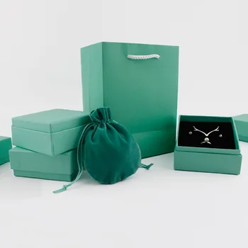 

Jewelry Sets Display Box Necklace Earrings Ring Box Cardboard Packaging Gift Bag Handbag Good Quality