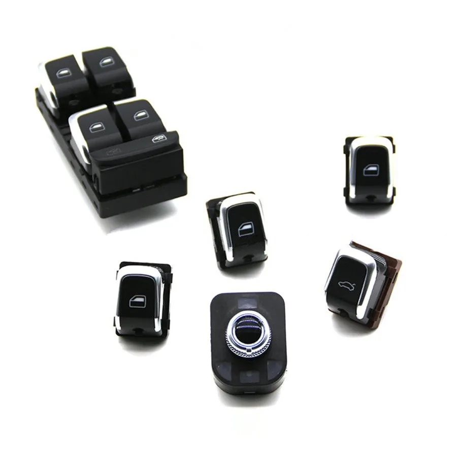 

Qty6 TUKE OEM power window switchs Button Driver's Side Master Switch For A4 Q5 8KD 959 851 4GD 959 855 8KD 959 565 8KD 959 831