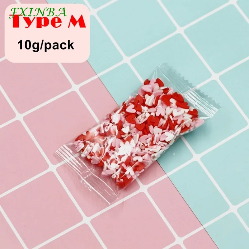 FXINBA 10 г Fimo Ломтики поддельные брызги торт украшение для слизи DIY конфеты игрушки в виде десерта пушистые слимы поставки грязи глина дополнение