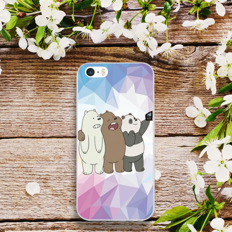 Мультяшная сеть We naked Bear мягкие силиконовые телефонные чехлы из тпу для iphone 4