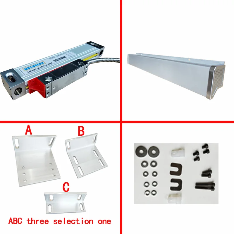 

MSTBODEN Milling Machine Digital Display Linear Optical Ruler Glass Grating Ruler Linear Displacement Sensor Range 50-1000mm