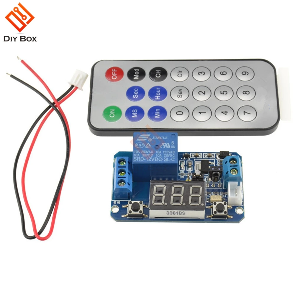 

Digital Infrared Remote Control Controller Cycle delay module DC 12V Relay Delay LED Countdown Display Module For Arduino