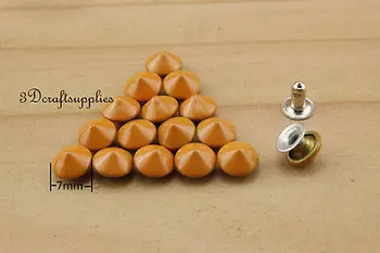 

rivets leather rivet bag clothing shoes Cone 100 sets 7 mm AT53W