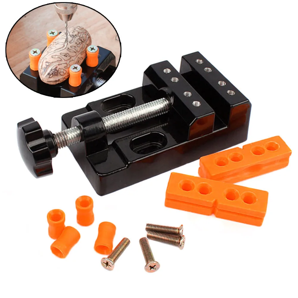  Newes Universal Mini Bench Vise Clamp Aluminum Alloy Walnut Nut Clip Jewelry Pincers Table Pliers C