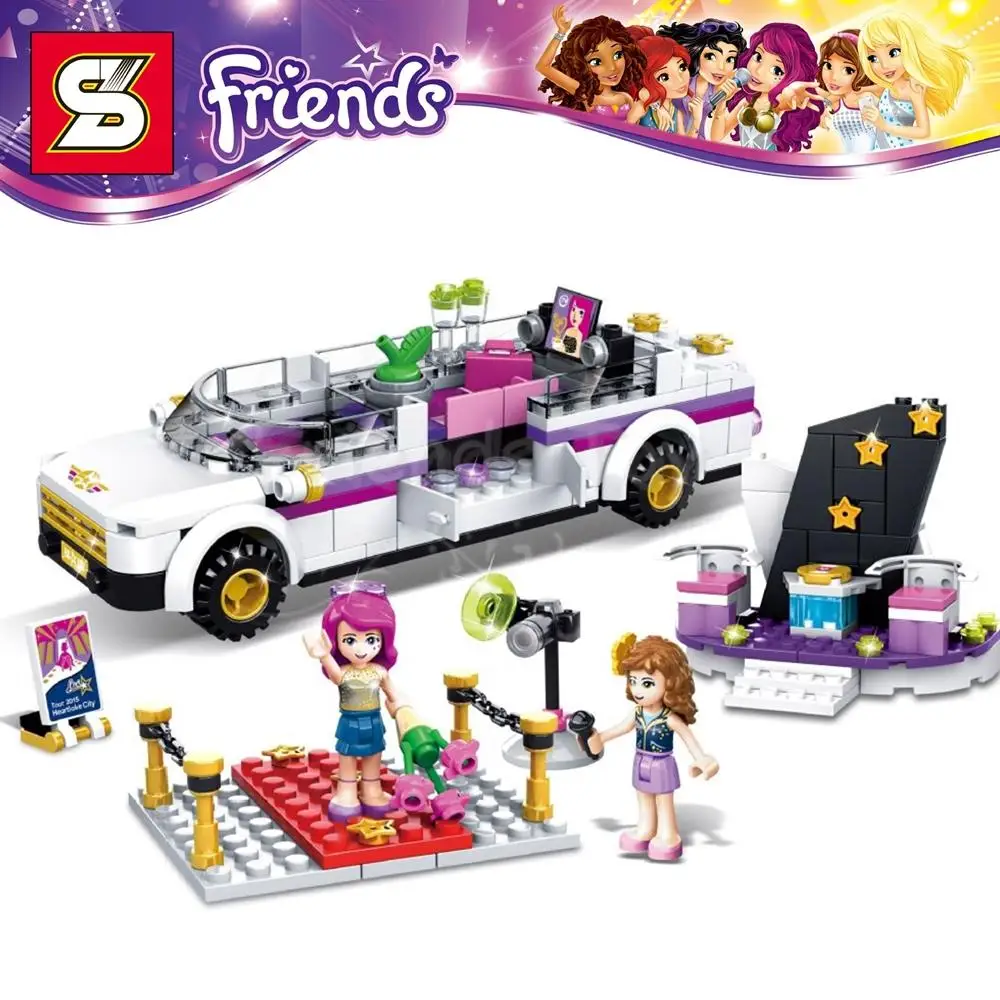 382pcs Girls Friends Set Pop Star Limo Olivia Livi Building Brick Block Figure Toy Compatible