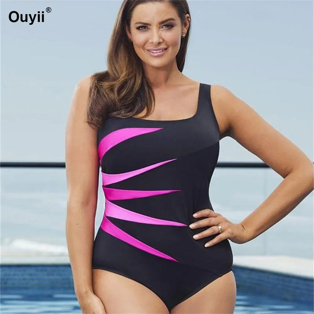 

New 2019 Swimsuit Large Size One-Piece Bikini High Waist Women's Swimming Suit Sexy Summer Bodysuit Swimsuit Push Size L-5XL