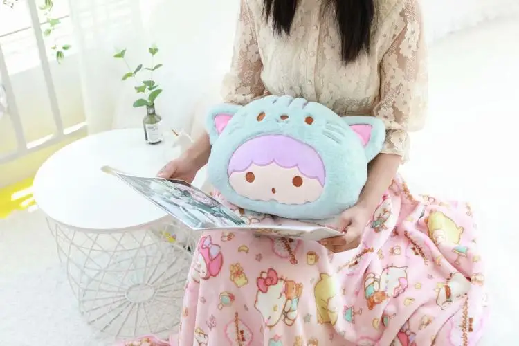 Игрушек! Милая плюшевая игрушка, которая проигрывает мелодии из Cinnamoroll персонажи Little Twin Stars Марка pom-Pom Purin обратиться к кошка чучело подстилка-Подушка подарок на день рождения