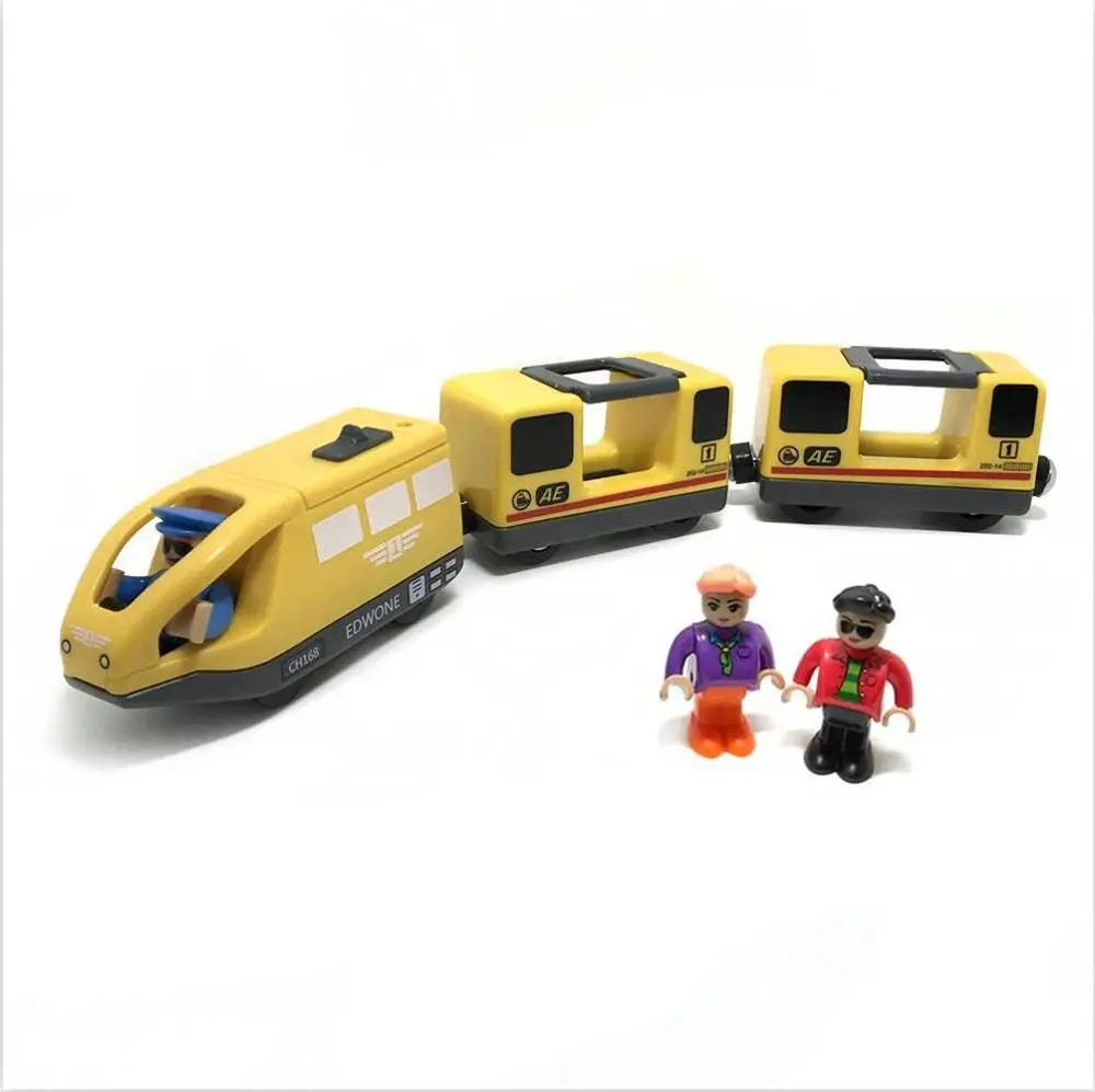 Детский Электрический игрушечный поезд, магнитный игрушечный поезд, совместимый с Brio Лейн, деревянный развивающий трек для детских игрушек - Цвет: e
