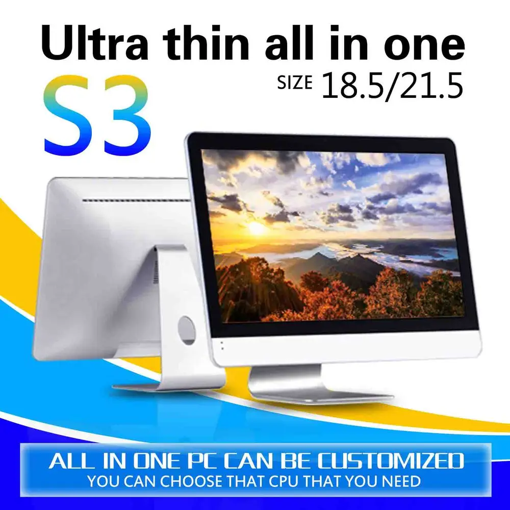 Lowest Price hot selling desktop computer S3 21.5 1037U network computer android all-in-one pc Support touch screen Lowest Price hot selling desktop computer S3 21.5 1037U network computer android all-in-one pc Support touch screen