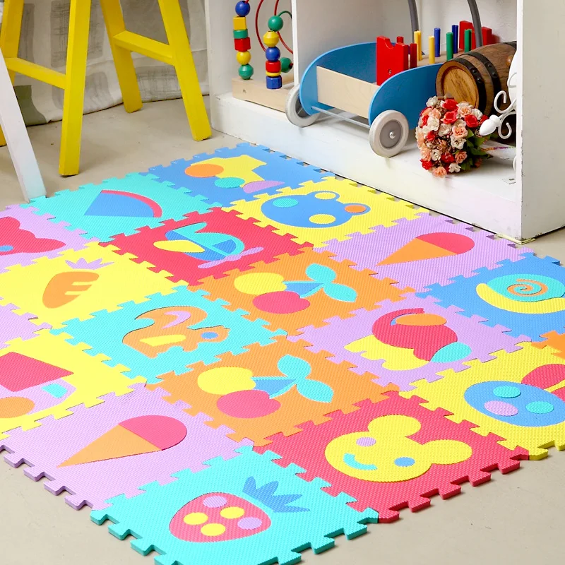Buy 9pcs/lot baby play mat cartoon eva foam puzzle mat