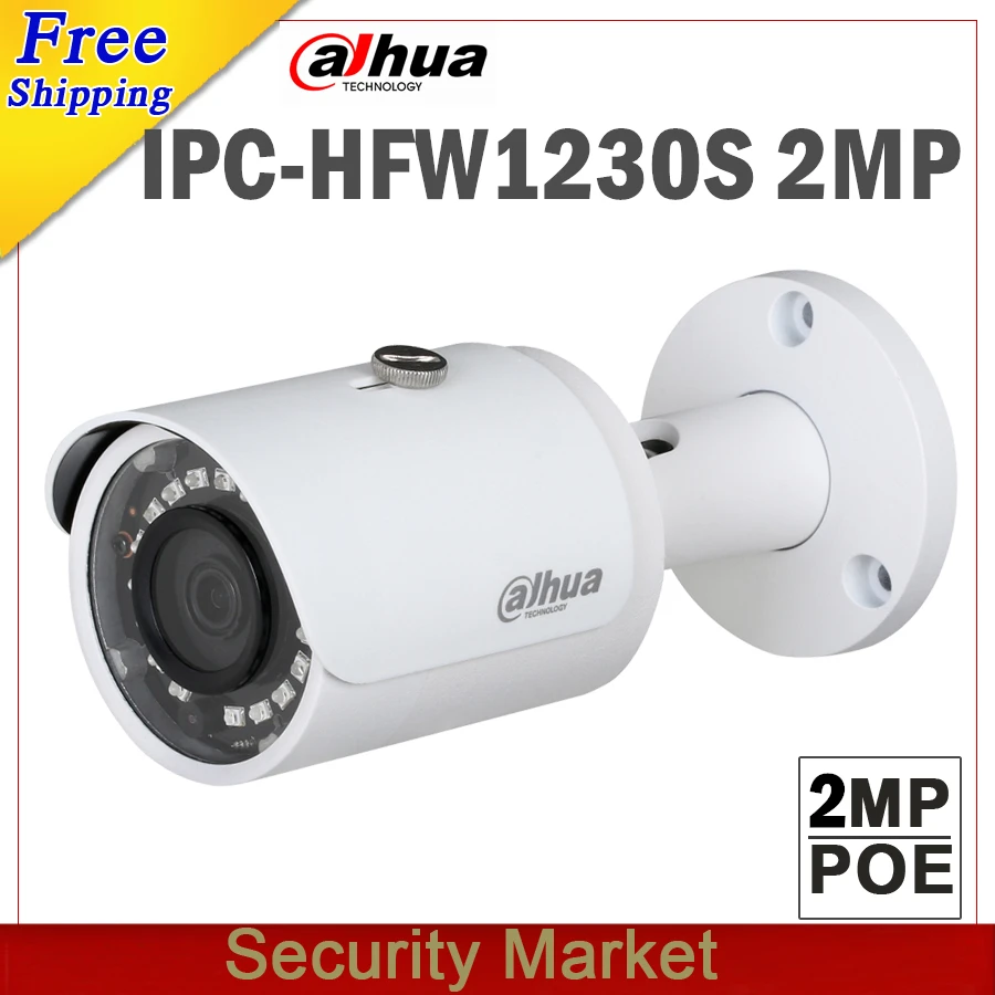 

Original dahua english version IPC-HFW1230S 2MP Mini Bullet Network Camera CCTV IP with POE IR 30m DH-IPC-HFW1230S