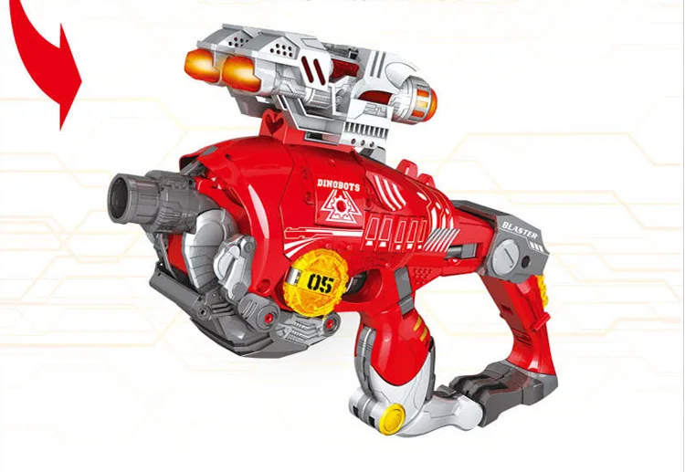 2-в-1 мягкие пули пистолет и трансформации Робот-Динозавр Забавные игрушки сплав страйкбол воздушный Пистолеты лучший подарок для детей