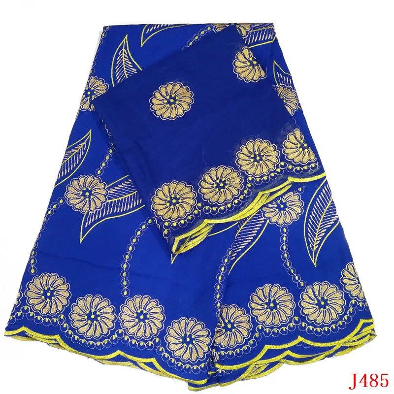 

African Bazin riche fabric embroidered high quality 2019 Bazin riche getzner 5+2 yards cotton net lace fabric for dress HJ485-1