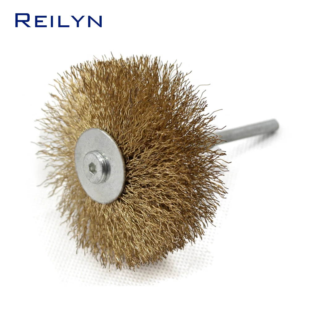 copper fiber brush woodworking polishing metal wire mop wheel polishing