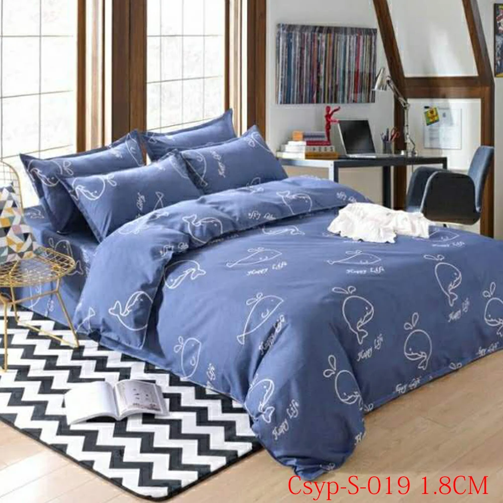

Printed Sheet Bedding Set Home Decor Quilt Cover Comfortable Soft Flat Pillow Cover