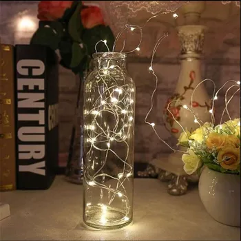 

YIcolor 1M 10LED Fairy Lights CR2032 Battery Operated xmas Wedding Party Decoration Led Christmas Copper String Light