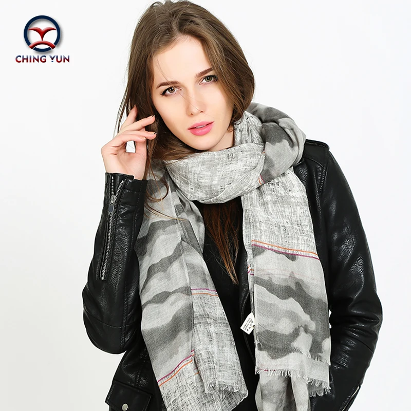 

2019 Hot sale women spring autumn 20% wool scarf women's Gradient color shawls Women Wraps brand Scarf women scarves MA1603