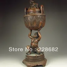 Рождественские украшения для дома+ старый китайский красный медный резной дракон ладан горелки призрак и Дракон 30*10 см