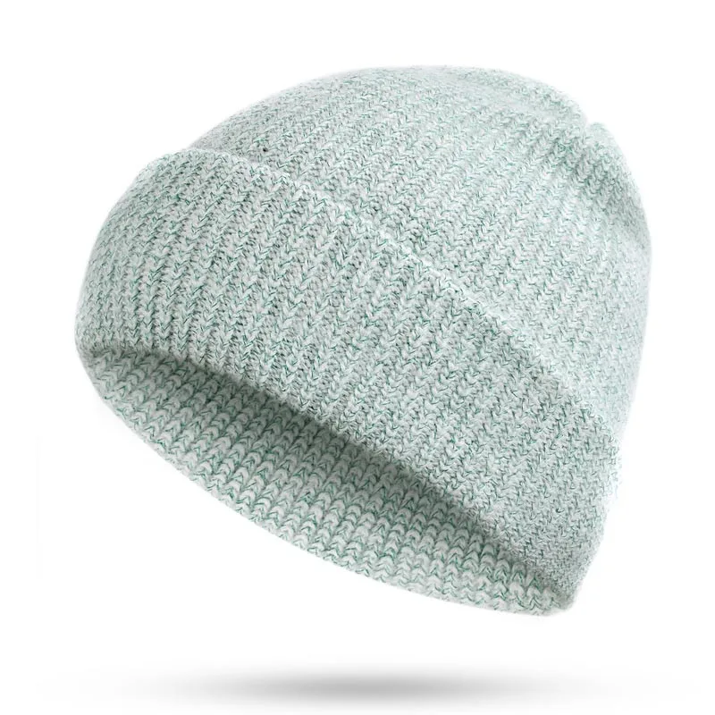 

Solid Winter Fall Outdoor Cotton Mask Ski Caps Men's Women Hat Knitted Wool Rabbit's Hair Skullies Beanie Female warm Bonnet