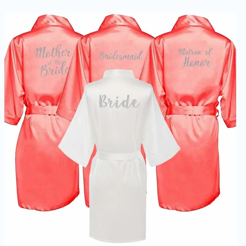 bride and bridesmaid dressing gowns