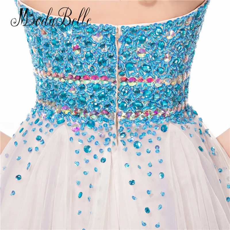 Modabelle Sparkly Кристалл Мини Синий Homecoming платье для подростков 2017 Милая; Vestidos Para праздники короткие Grils Пром бальное платье