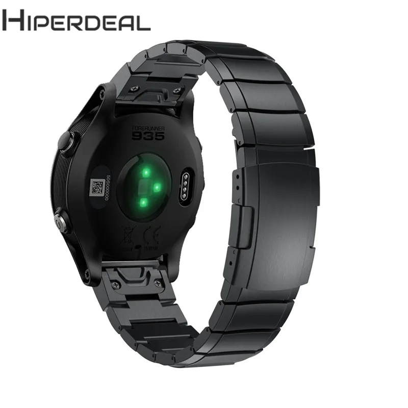 

HIPERDEAL Replacement Stainless Steel Watch 195MM Strap Strap Bracelet Waist For Garmin Forerunner 935 Smart Watch SE28A