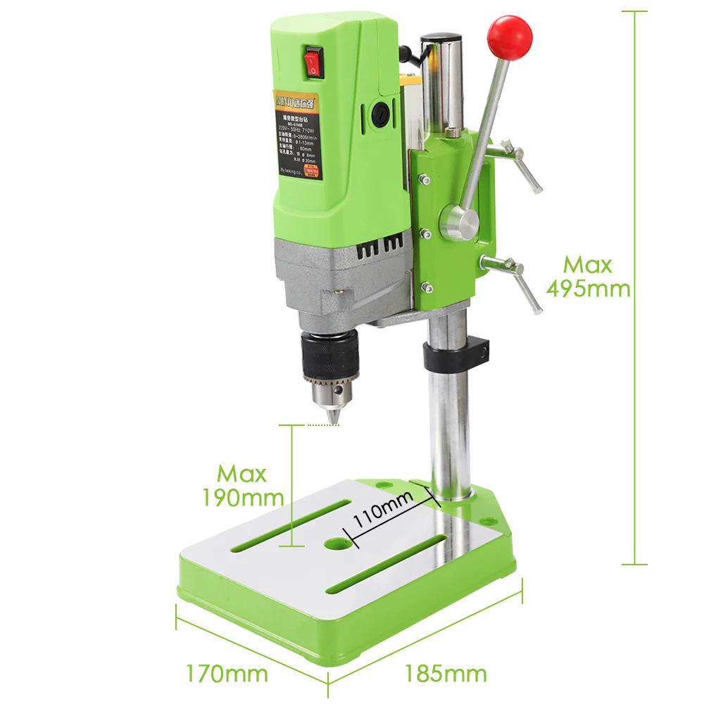 Мини Дом DIY Металлообработка 710 Вт сверлильный станок Электрический Рабочий механизм портативный высокой точности сверлильный BG-5156E