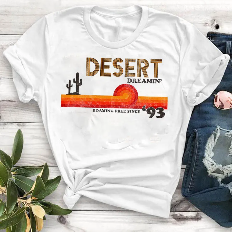 الصيف المرأة الصحراء التي شيرت عارضة النساء مخطط طباعة T قميص الإناث Camisa موهير المحملة أعلى الجرافيك لطيف تيز تي شيرت الصيف المرأة الصحراء التي شيرت عارضة النساء مخطط طباعة T قميص الإناث Camisa موهير المحملة أعلى الجرافيك لطيف تيز تي شيرت