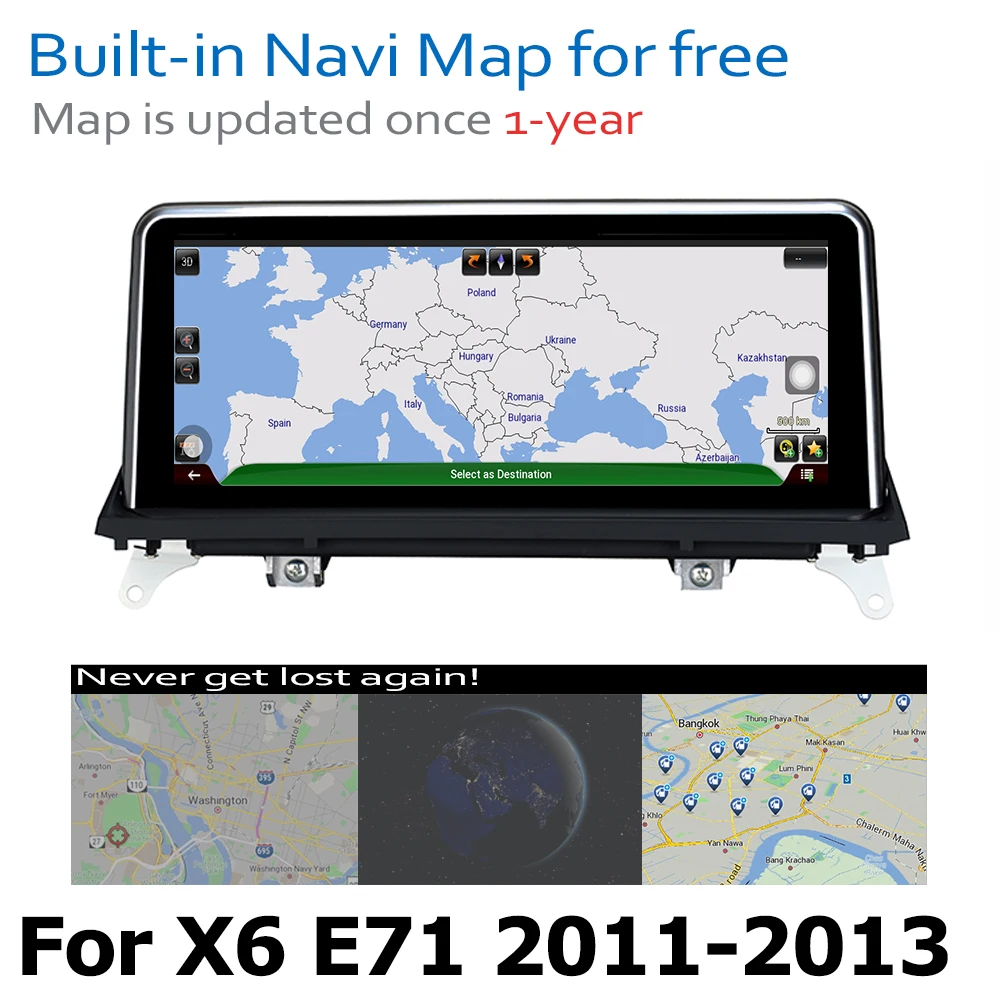 Top Android 8.0 up Car GPS DVD Multimedia Player For BMW X6 E71 2011~2013 CIC Original Style Touch Screen Google System 4