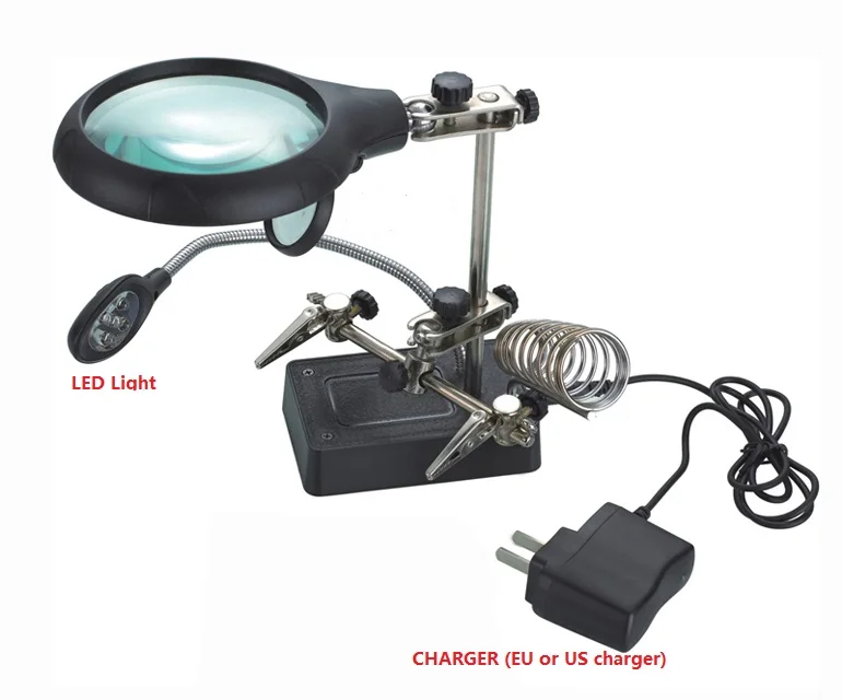 Magnifying Glass Lampe Loupe Desktop Magnifier With Led Lupe