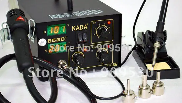 220V KADA 852D+ горячая воздушная ремонтная станция 2 в 1 паяльники и станции сварочный Утюг