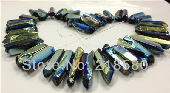 Полированные гладкие титановые радужные синие и зеленые кварцевые Кристальные