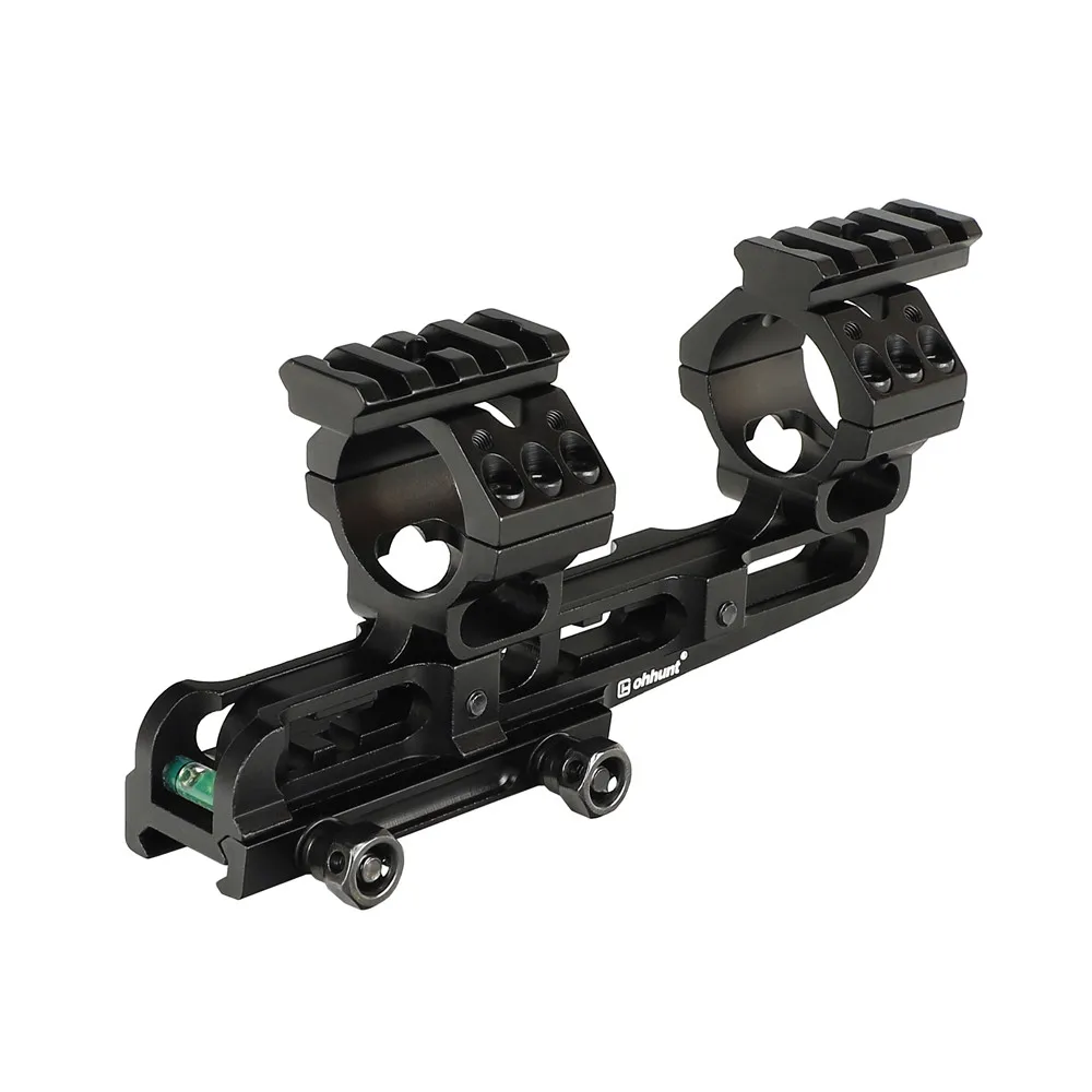 ohhunt Bi-direction 25.4mm 30mm Offset Adjustable Mount Hunting Rifle Scopes Rings with Bubble Level Top Picatinny Weaver Rail (6)