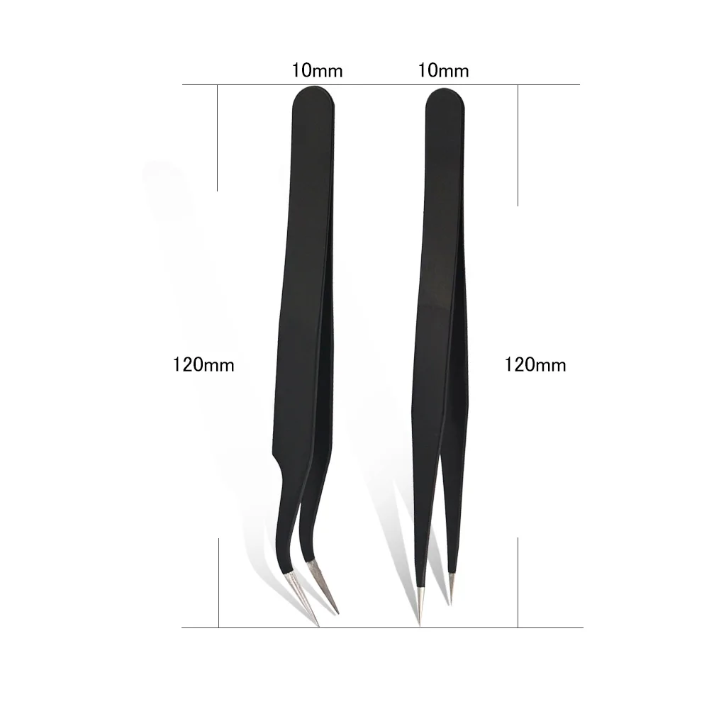 

Industrial Tweezers Anti-static Precision Tweezers Set Pinzas Pincet Stainless Steel ESD Tweezer Electronics Repair Tools