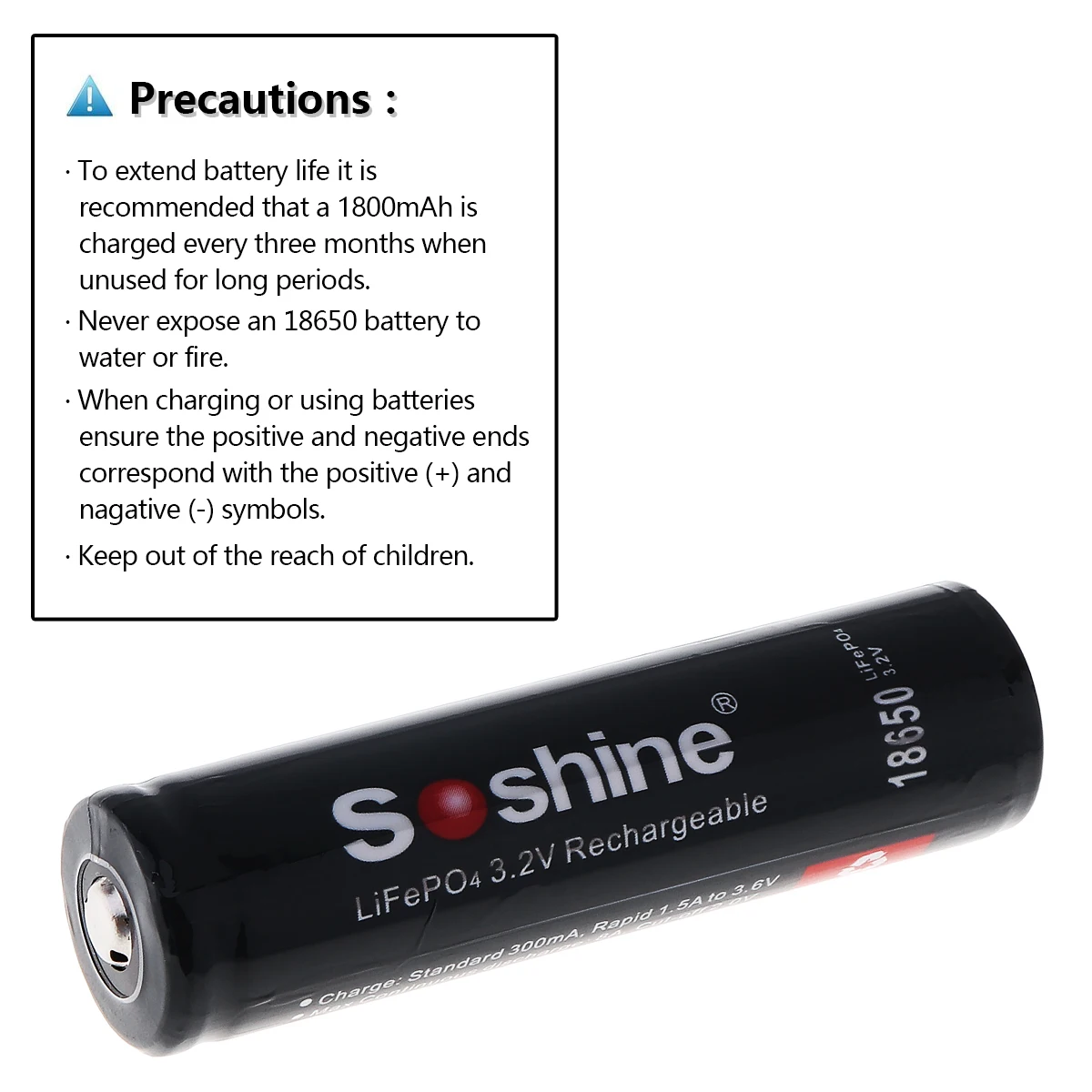 2 шт./лот Soshine 18650 Batterry 3,2 V 1800mAh LiFePO4 перезаряжаемые батареи с защитой+ чехол для батареи