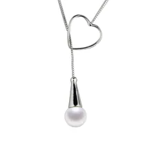SNH новое сердце 7,5-8 мм AAA округлый 925 серебро подлинный натуральный пресноводный жемчуг кулон ожерелье ювелирные изделия