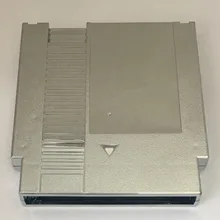 Металл серебристого цвета Покрытие 72 шпильки игровой картридж Замена пластиковый корпус для консоли NES