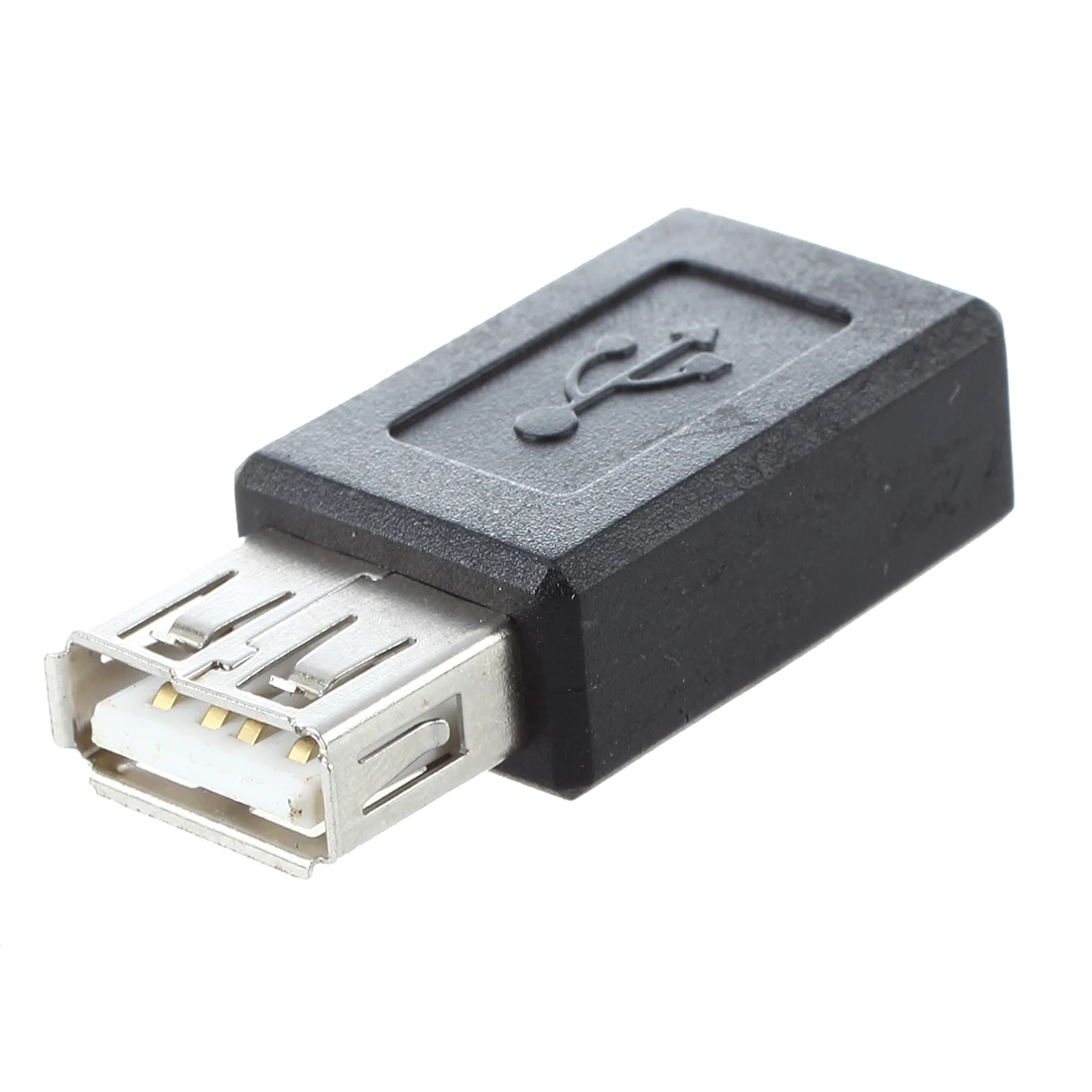 

Black USB 2.0 Type A Female to Micro USB B Female Adapter Plug Converter