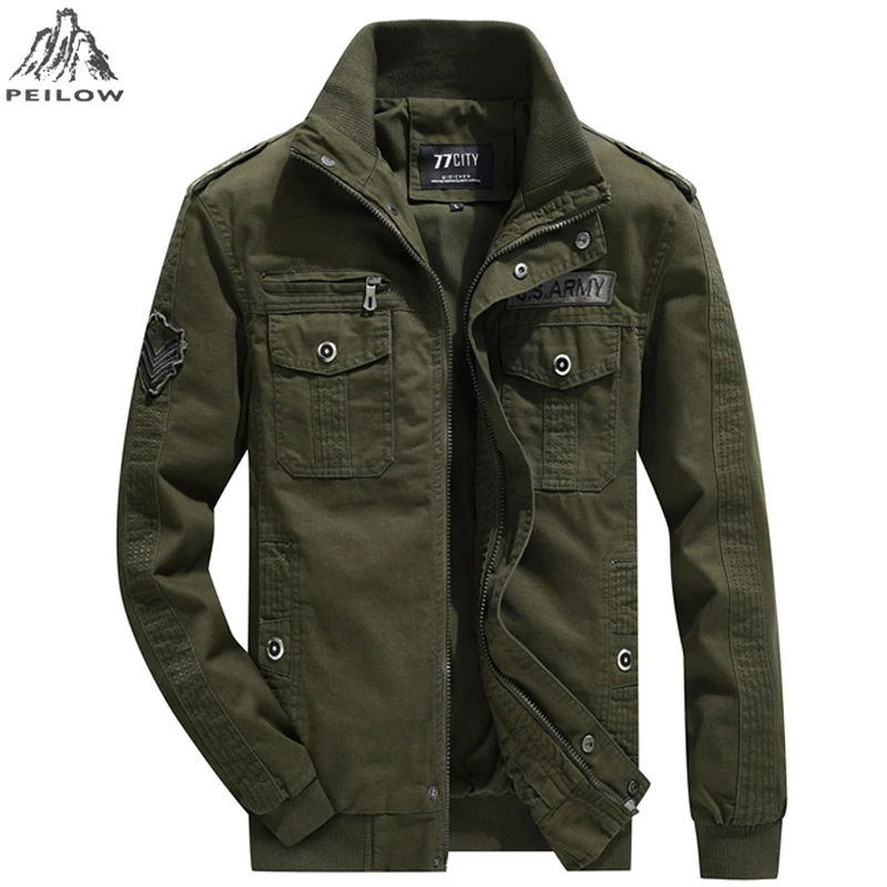 

New Military Jacket Men Spring Autumn Cotton Pilot Jacket Coat Men's windbreakers Bomber Jackets for Cargo Flight Jacket Male