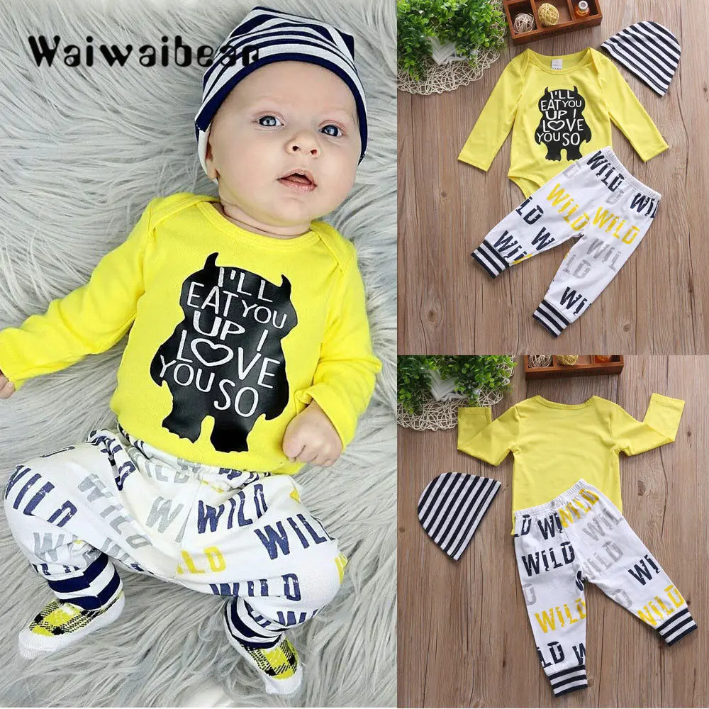 

Hot Sale Baby Sets Baby Infant Autumn Long -Sleeved Rompers+Pants 2PCS Toddler Boys Girls Outfits Clothes With Quality Assurance