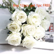 Dream House DH винтажная роза Свадебная имитация Botany фланелет бархатная Роза искусственные цветы для домашнего декора