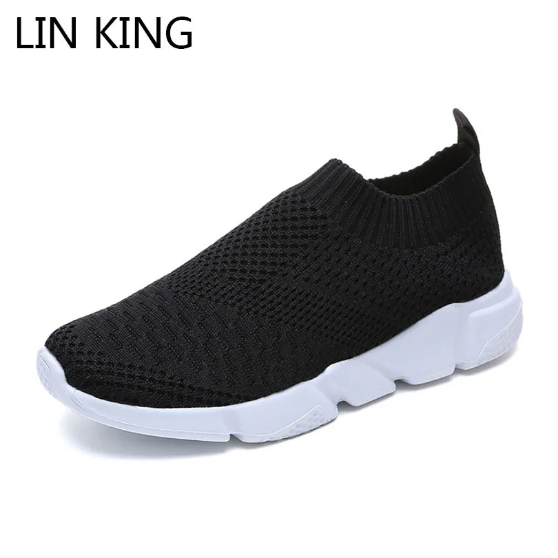 LIN KING Fashion Hollow Out Women Casual Shoes Breathable Knitting Ladies Wedges Swing Shoes Shallow Lady Thick Sole Sneakers цена LIN KING Fashion Hollow Out Women Casual Shoes Breathable Knitting Ladies Wedges Swing Shoes Shallow Lady Thick Sole Sneakers цены онлайн